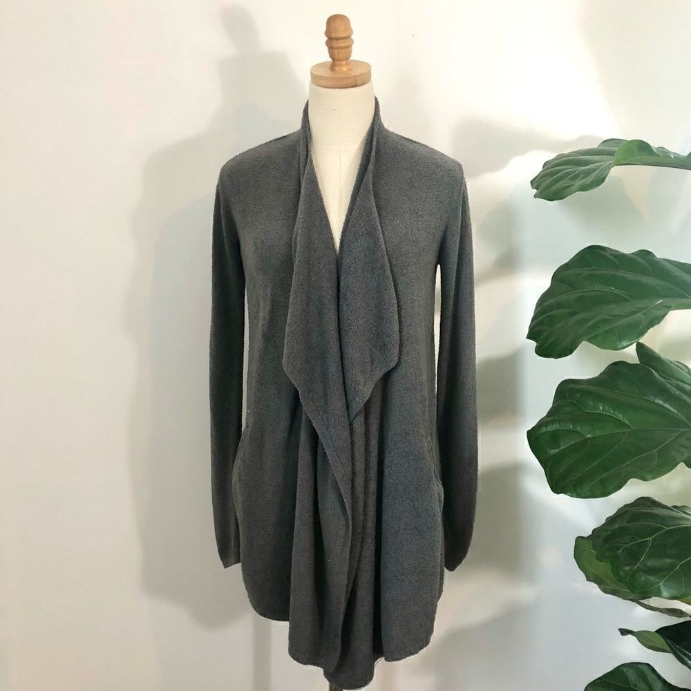 Barefoot Dreams CozyChic Lite Calypso Wrap Cardigan Grey XXS/XS